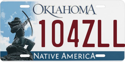OK license plate 104ZLL
