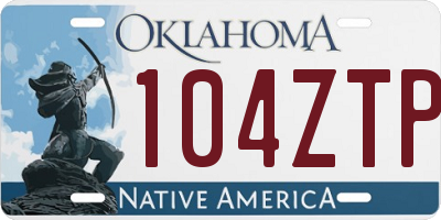OK license plate 104ZTP