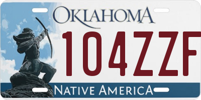 OK license plate 104ZZF