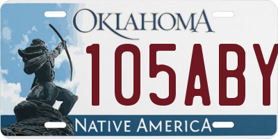 OK license plate 105ABY
