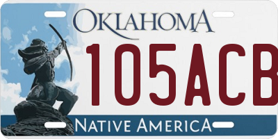 OK license plate 105ACB