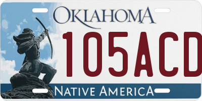 OK license plate 105ACD