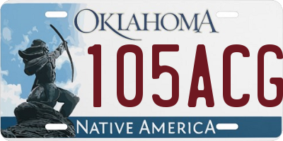 OK license plate 105ACG