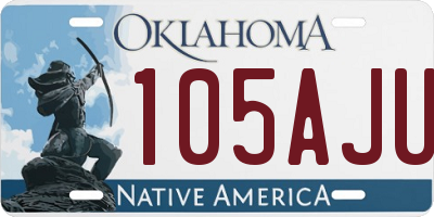 OK license plate 105AJU