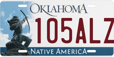 OK license plate 105ALZ