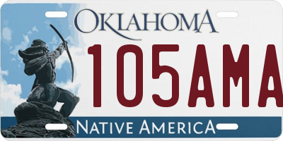 OK license plate 105AMA