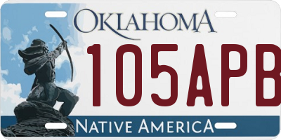 OK license plate 105APB