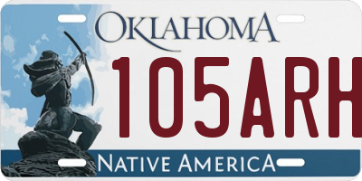 OK license plate 105ARH