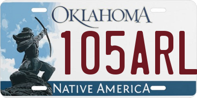 OK license plate 105ARL