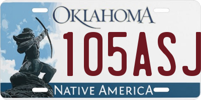 OK license plate 105ASJ
