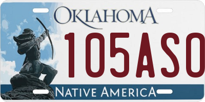 OK license plate 105ASO