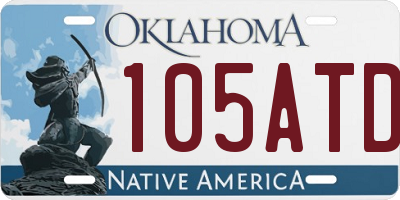 OK license plate 105ATD