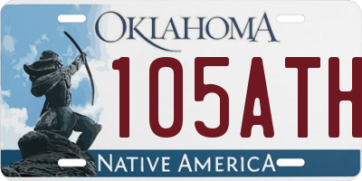 OK license plate 105ATH