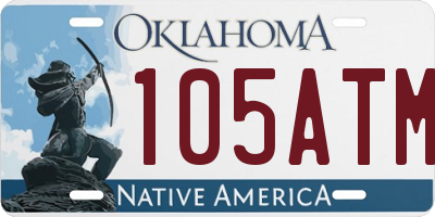 OK license plate 105ATM