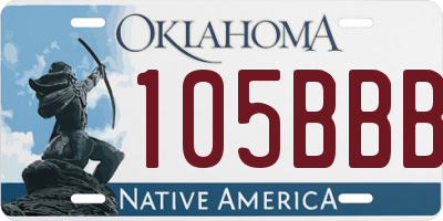 OK license plate 105BBB
