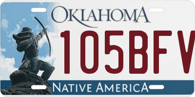OK license plate 105BFV