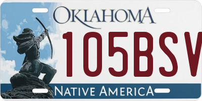 OK license plate 105BSV