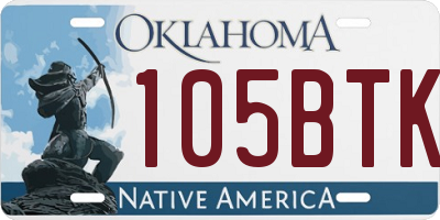 OK license plate 105BTK