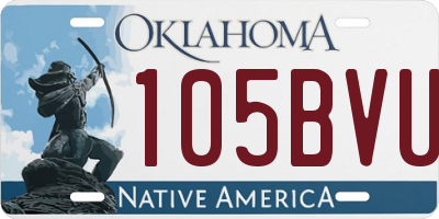 OK license plate 105BVU