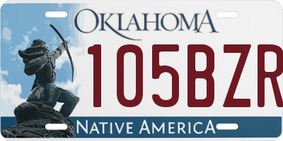 OK license plate 105BZR