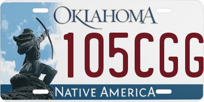 OK license plate 105CGG
