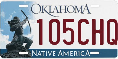 OK license plate 105CHQ