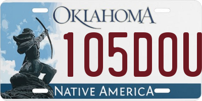 OK license plate 105DOU