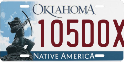 OK license plate 105DOX