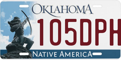 OK license plate 105DPH