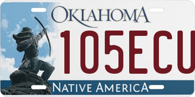 OK license plate 105ECU