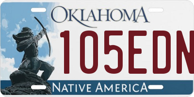 OK license plate 105EDN