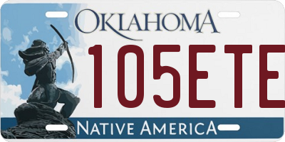 OK license plate 105ETE