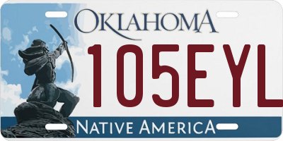 OK license plate 105EYL