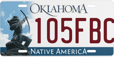 OK license plate 105FBC