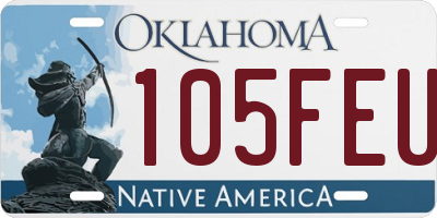 OK license plate 105FEU