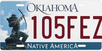 OK license plate 105FEZ