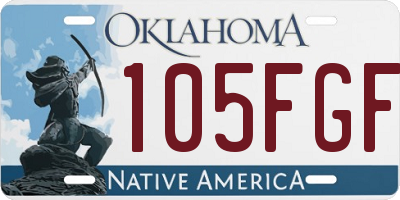 OK license plate 105FGF