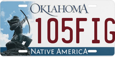 OK license plate 105FIG