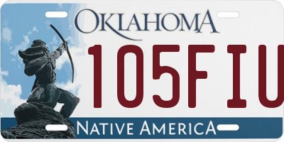 OK license plate 105FIU