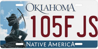 OK license plate 105FJS