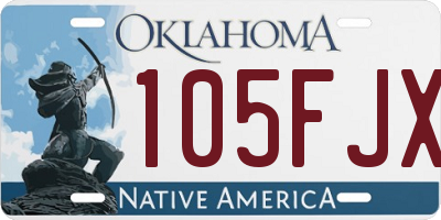 OK license plate 105FJX