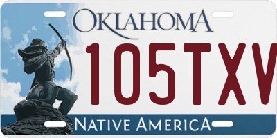 OK license plate 105TXV