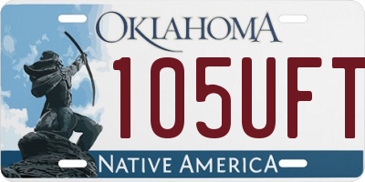 OK license plate 105UFT