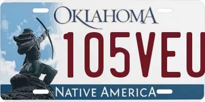 OK license plate 105VEU