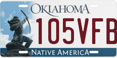 OK license plate 105VFB