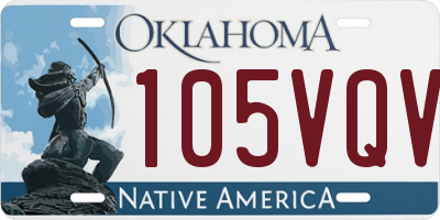 OK license plate 105VQV