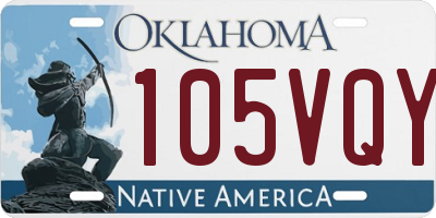 OK license plate 105VQY