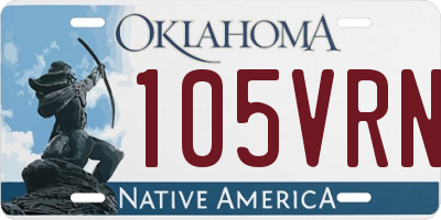 OK license plate 105VRN