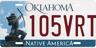 OK license plate 105VRT