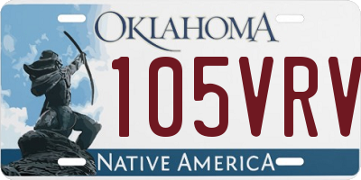 OK license plate 105VRV
